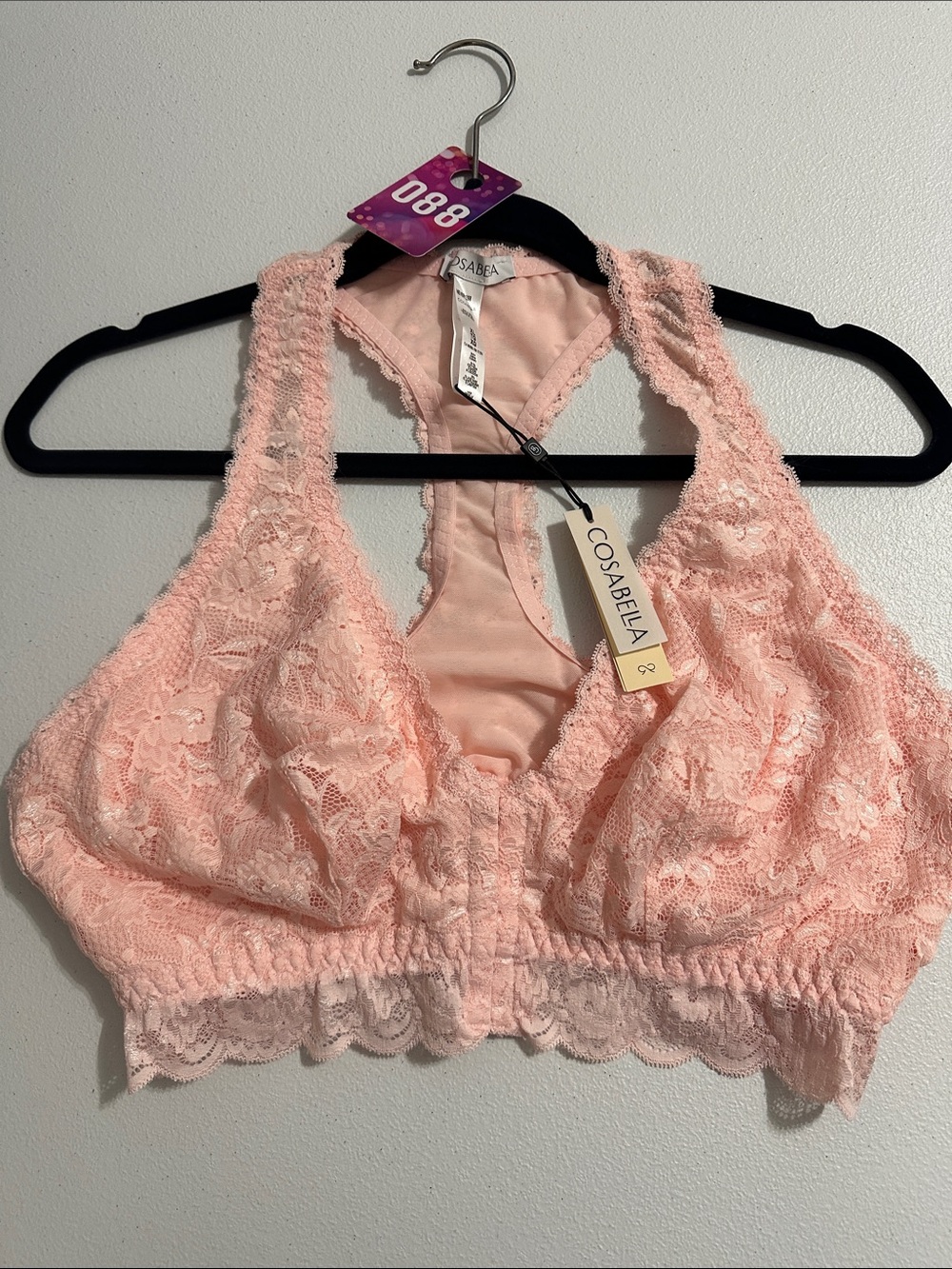 Cosabella Peach Lace Racerback Bralette